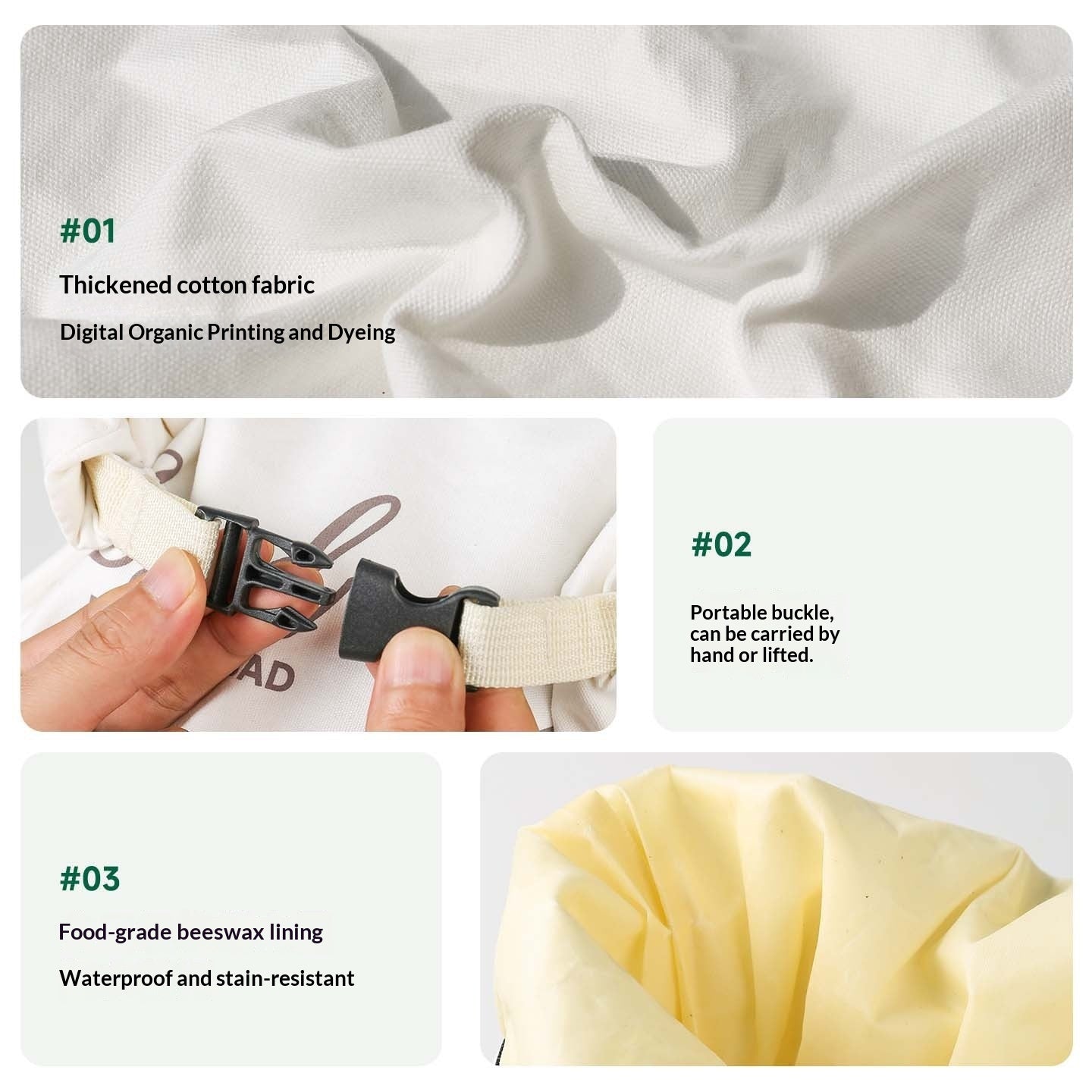 Reusable Beeswax Food Wraps — 6 Pack