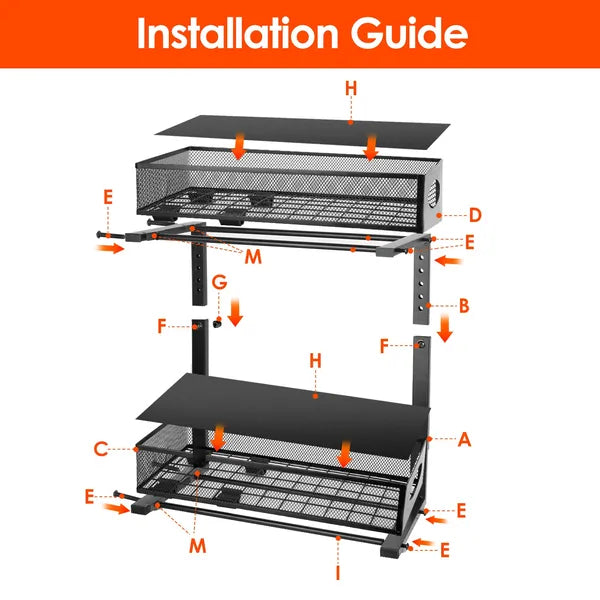 Adjustable Under-Sink Cabinet Rack