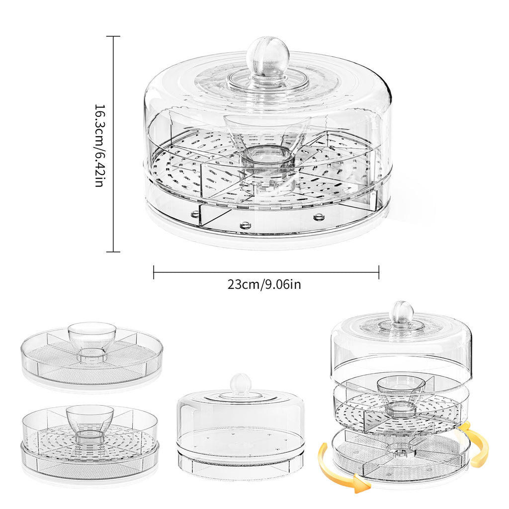 Snack Rotating Multi-Compartment Tray