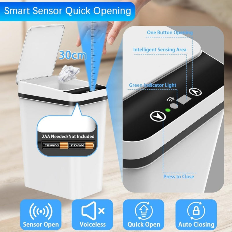 Touch-Free Sensor Waste Bin — 12L
