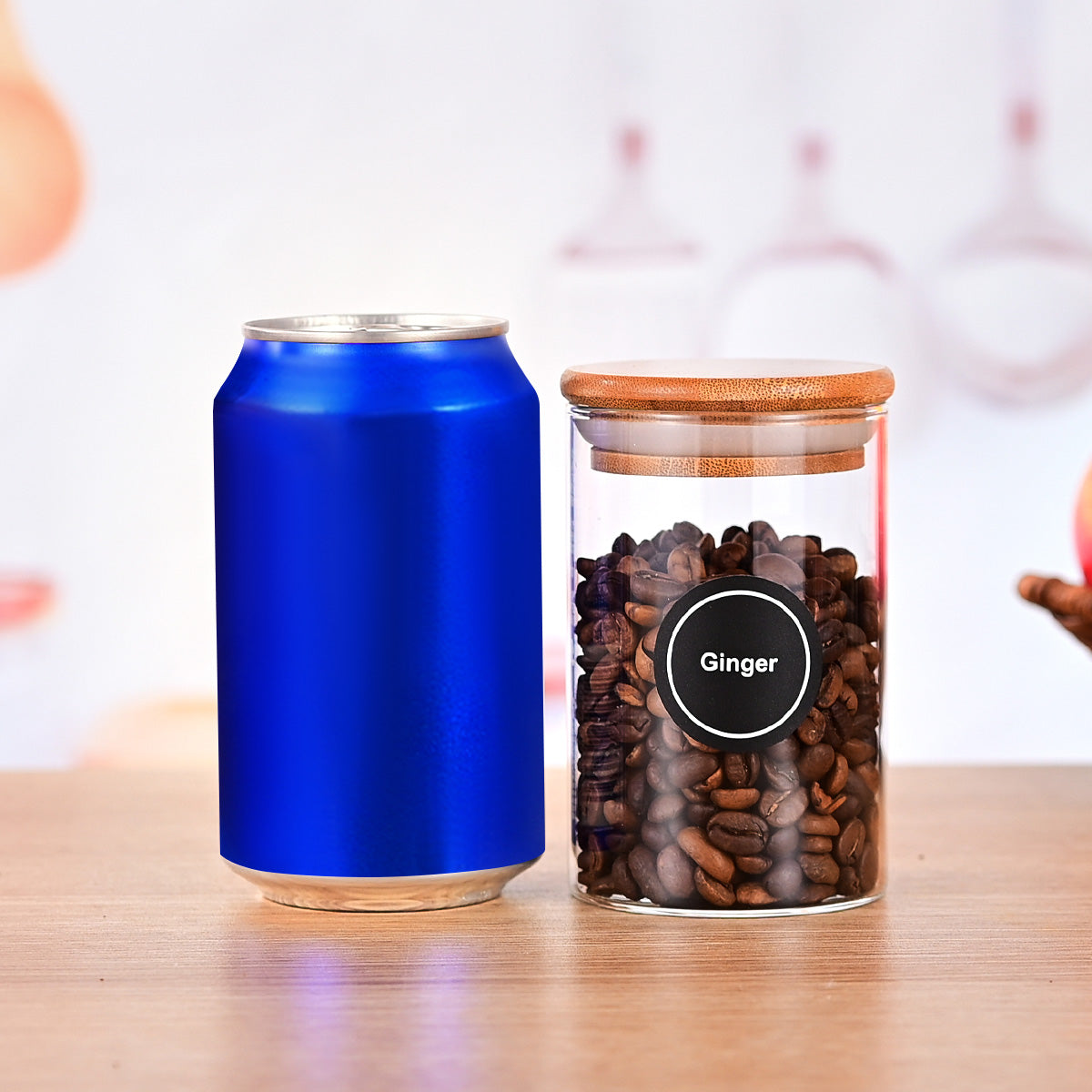 Glass Storage Bottles & Jars Set — 6 Pack