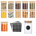 Glass Storage Bottles & Jars Set — 6 Pack