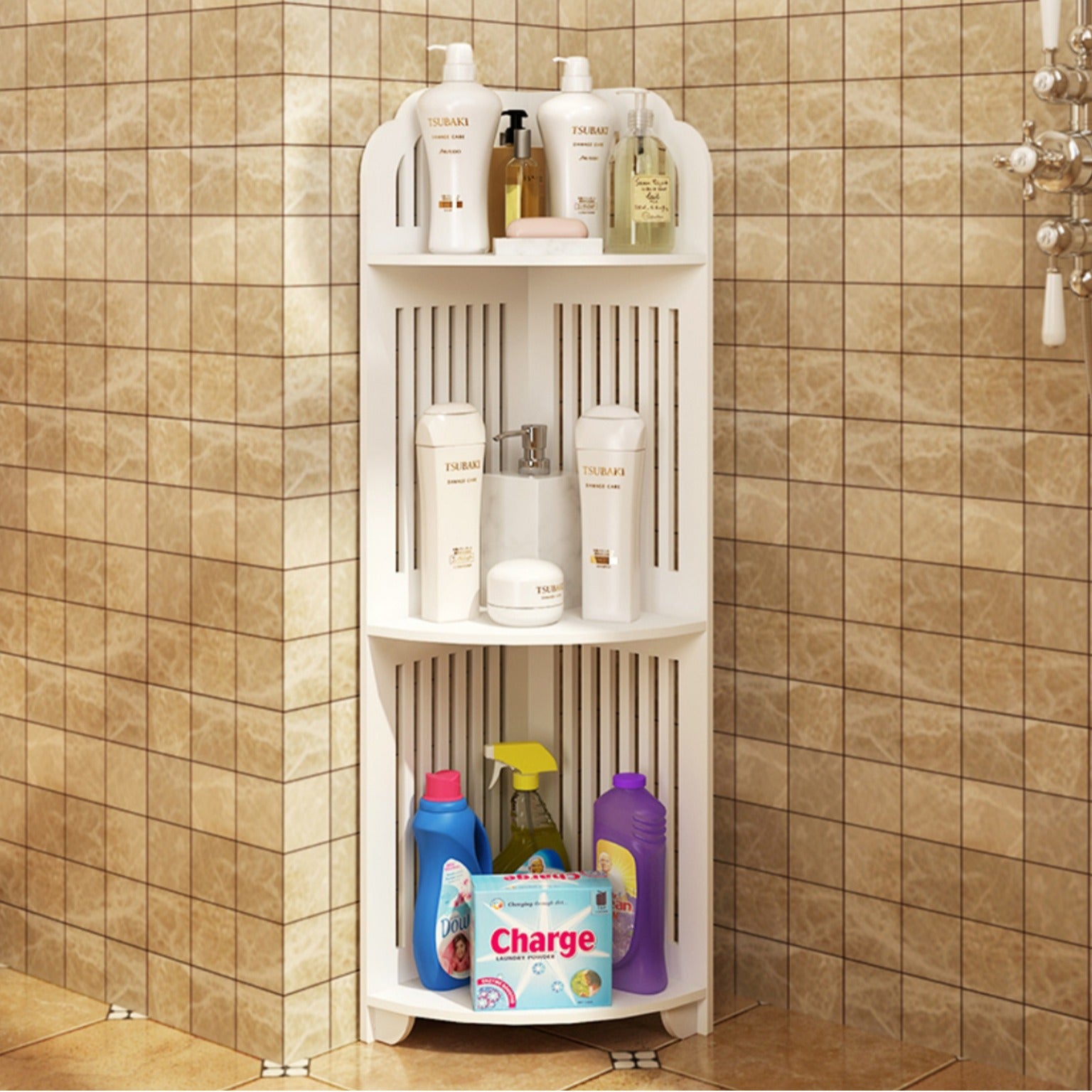 Slim Bathroom & Kitchen Gap Storage Tower
