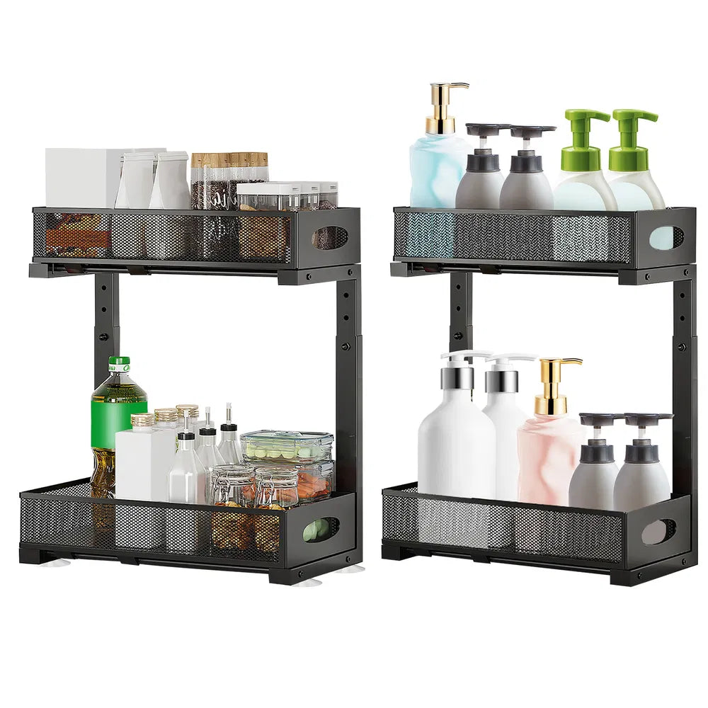 Adjustable Under-Sink Cabinet Rack
