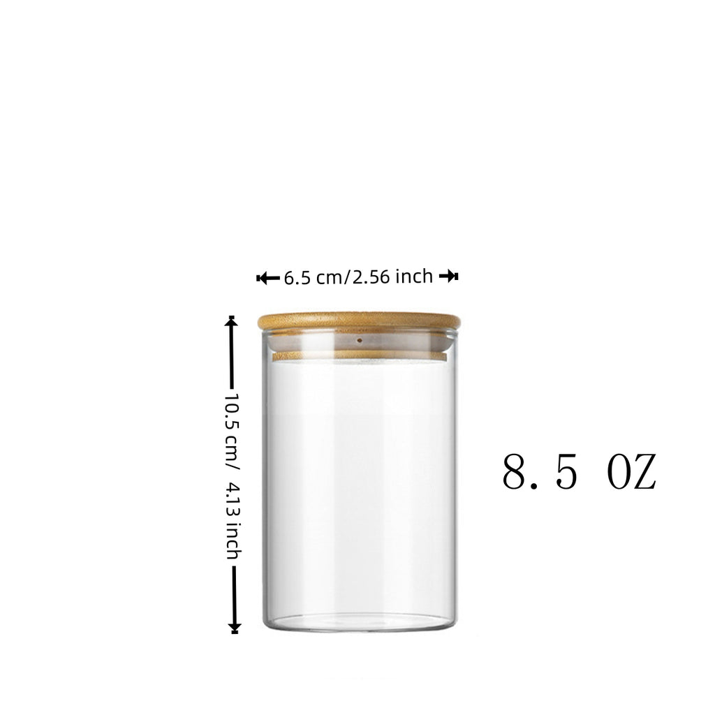 Glass Storage Bottles & Jars Set — 6 Pack