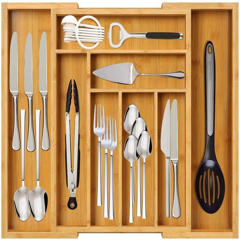 Bamboo Drawer Dividers — Expandable Set