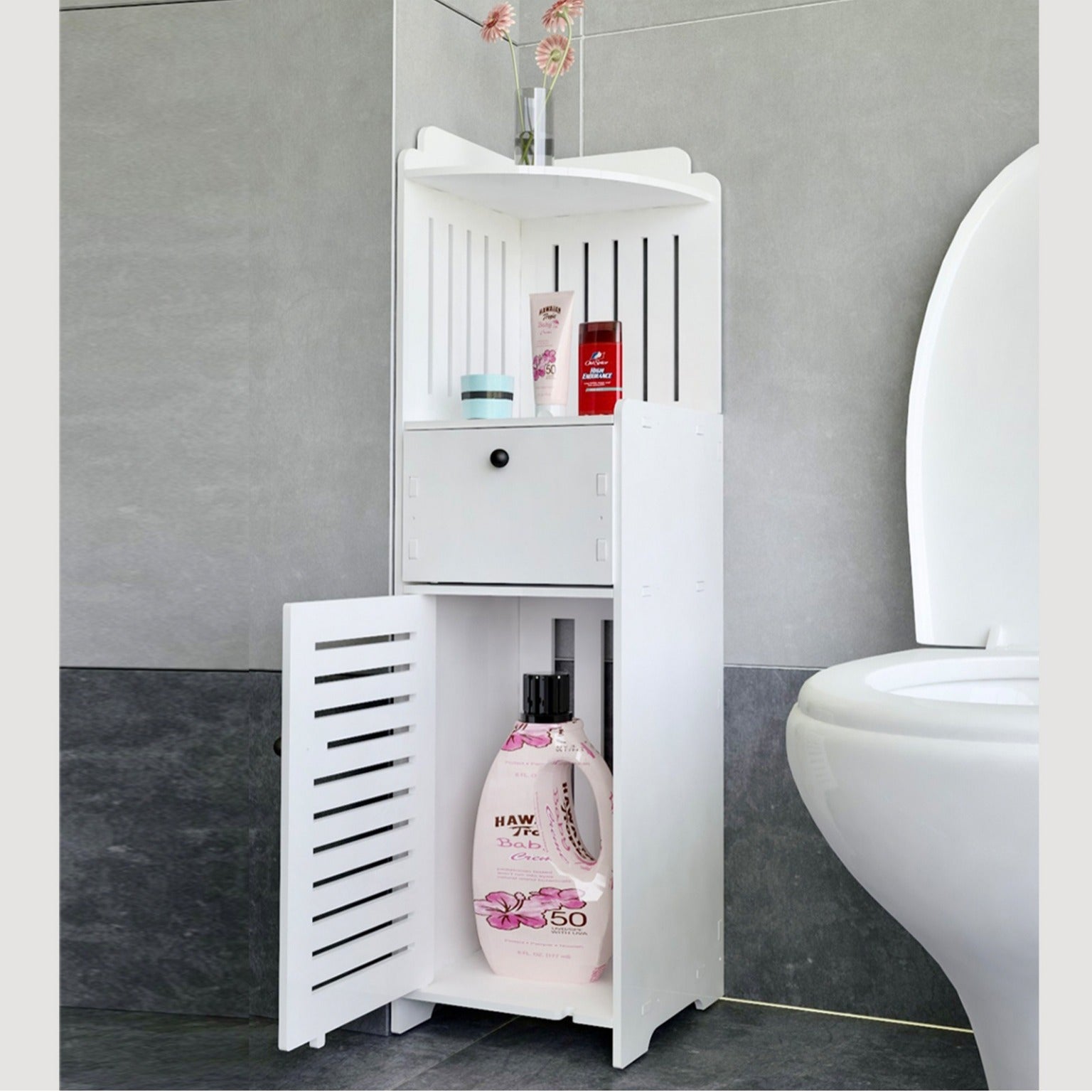 Slim Bathroom & Kitchen Gap Storage Tower