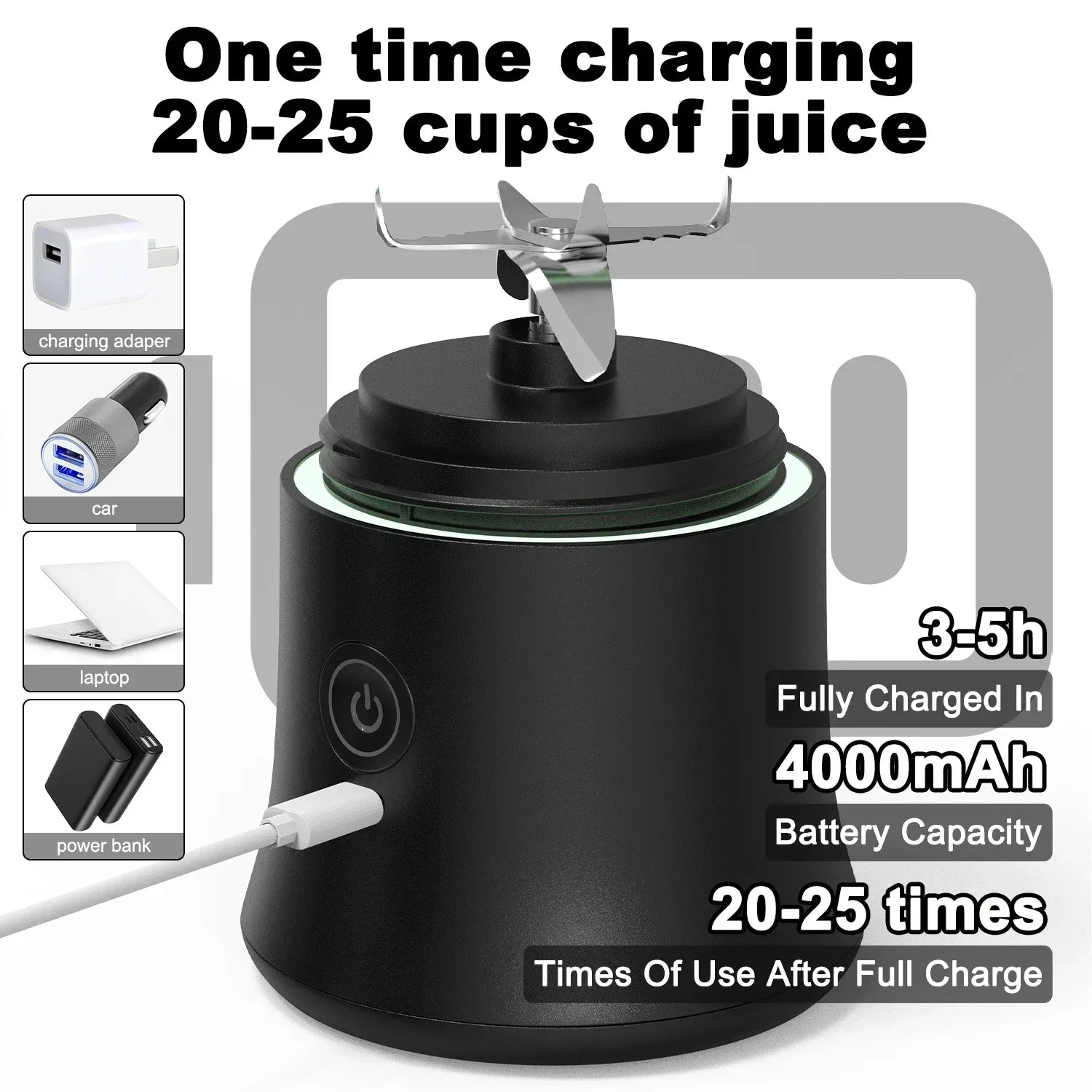 Portable Smoothie Blender — USB Rechargeable
