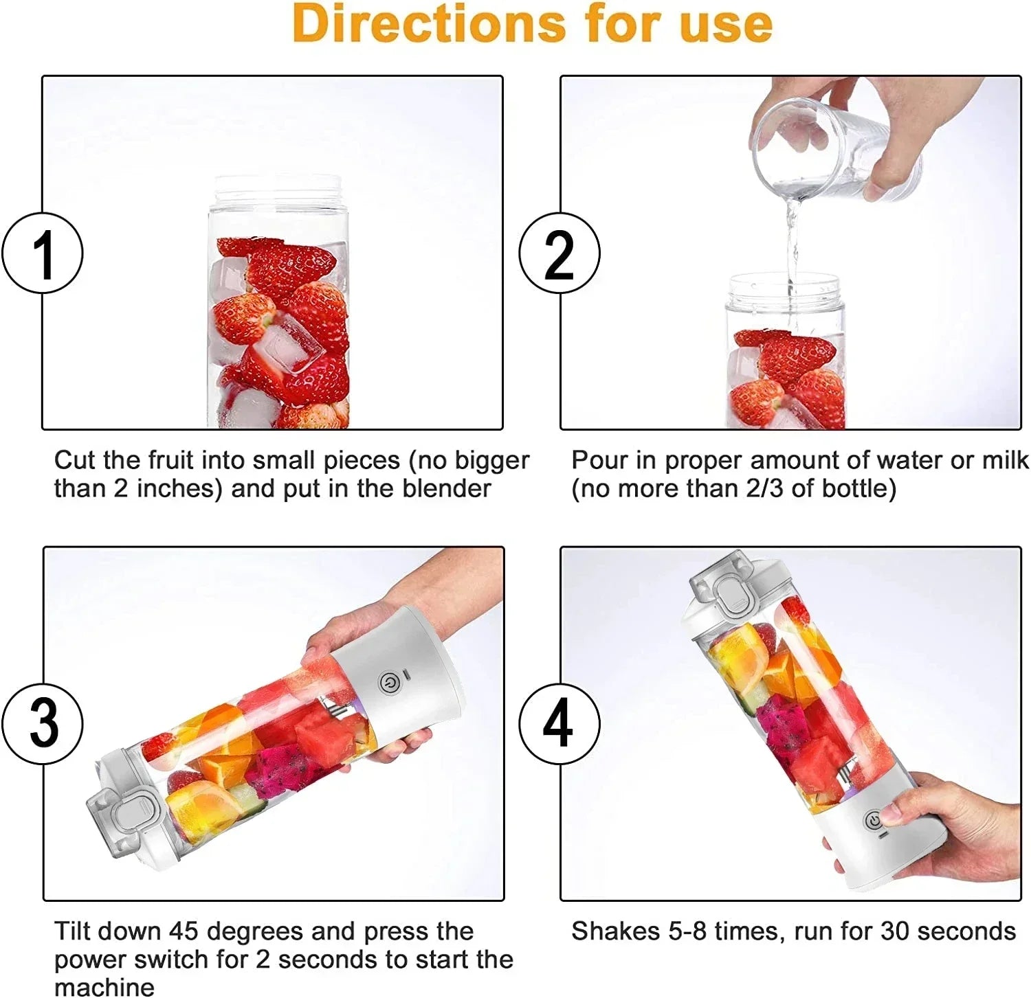 Portable Smoothie Blender — USB Rechargeable
